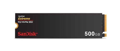 SanDisk Extreme M.2 NVMe SSD 500 GB (Interne SSD, PCIe Gen 4.0, bis zu 5.000 MB/s, nCache-Technologie, 5 Jahre Garantie) von SanDisk