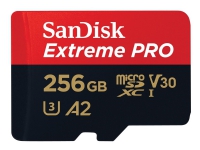 SanDisk Extreme PRO, 256 GB, MicroSDXC, Klasse 10, UHS-I, 200 MB/s, 140 MB/s von SanDisk