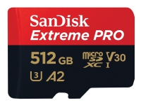 SanDisk Extreme PRO, 512 GB, MicroSDXC, Klasse 10, UHS-I, 200 MB/s, 140 MB/s von SanDisk