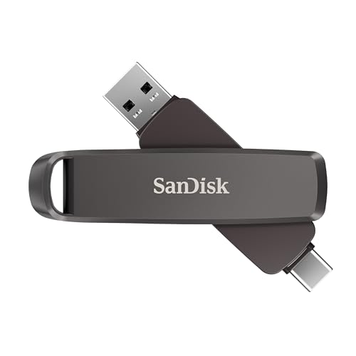 SanDisk Extreme PRO DUAL Drive 2 TB, Flash-Laufwerk 2-in-1 USB Type-A und USB Type-C, Hochleistung, Lesegeschwindigkeit bis zu 1000 MB/s, Automatische Backups, Dateiverwaltung, Metallgehäuse, Schwarz SanDisk Extreme PRO DUAL Drive 2 TB, Flash-Laufwerk 2-in-1 USB Type-A und USB Type-C, Hochleistung, Lesegeschwindigkeit bis zu 1000 MB/s, Automatische Backups, Dateiverwaltung, Metallgehäuse, Schwarz von SanDisk