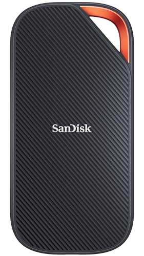 SanDisk Extreme PRO mit USB4 2 TB (portable SSD, bis zu 3.800 MB/s Lesegeschwindigkeit, robustes Design mit IP65, kompatibel mit USB-C & Thunderbolt, Silikonhülle & Aluminiumgehäuse) von SanDisk