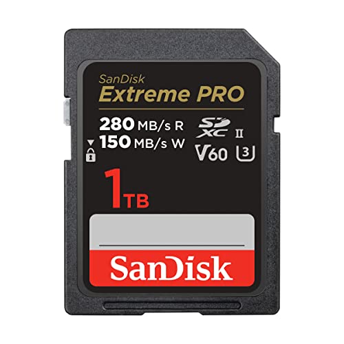 SanDisk Extreme PRO SDXC UHS-II Speicherkarte V60 1 TB (280 MB/s, 6K, 4K UHD, U3, C10, Rescue PRO Deluxe) von SanDisk