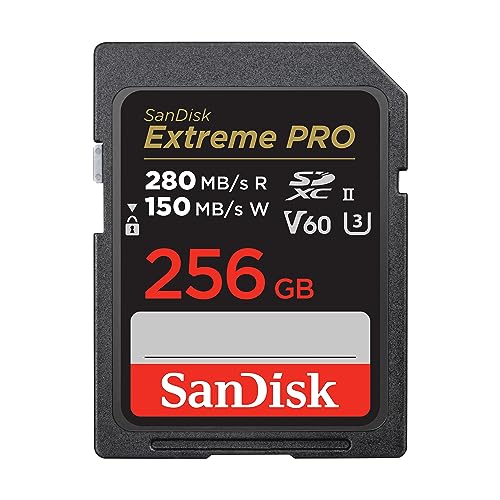 SanDisk Extreme PRO SDXC UHS-II Speicherkarte V60 256 GB (280 MB/s, 6K, 4K UHD, U3, C10, Rescue PRO Deluxe) von SanDisk