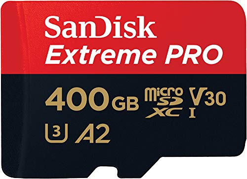 SanDisk Extreme PRO microSDXC UHS-I Speicherkarte 400 GB + Adapter & RescuePRO Deluxe (Für Smartphones, Actionkameras oder Drohnen, A2, Class 10, V30, U3, 200 MB/s Übertragung) von SanDisk