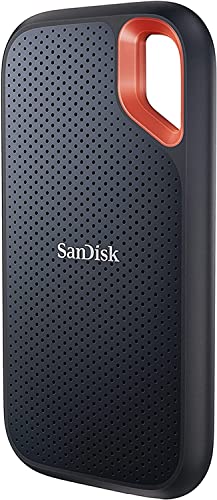 SanDisk Extreme Portable SSD 500 GB (tragbare NVMe SSD, USB-C, bis zu 1.050 MB/s Lesegeschwindigkeit und 1.000 MB/s Schreibgeschwindigkeit, wasser- und staubbeständig) Schwarz von SanDisk