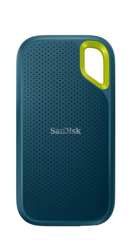 SanDisk Extreme Portable SSD 8TB (tragbare NVMe SSD, USB-C, bis zu 1.05 MB/s Lesegeschwindigkeit und 1.000 MB/s Schreibgeschwindigkeit, Wasser- und staubbeständig) Monterey von SanDisk