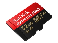 SanDisk Extreme Pro - Flash-Speicherkarte (microSDXC-zu-SD-Adapter enthalten) - 32 GB - A1 / Video Klasse V30 / UHS-I U3 - 667x - microSDHC UHS-I von SanDisk