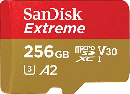 SanDisk Extreme microSD Karte für mobiles Gaming 256 GB, Unterstützt mit A2 App Performance AAA/3D/VR-Spielgrafiken und 4K-UHD-Video, 190 MB/s Lesen, 130 MB/s Schreiben, Class 10, UHS-I, U3, V30 von SanDisk