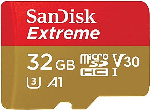 SanDisk Extreme microSD-Karte für mobiles Gaming 32 GB (Lesen bis 100 MB/s, für Smartphones, für AAA/3D/VR-Spielgrafiken und 4K-UHD Videos, Class 10, UHS-I, U3, V30) von SanDisk