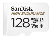 SanDisk High Endurance - Flash-Speicherkarte (microSDXC-zu-SD-Adapter im Lieferumfang enthalten) - 128 GB - Video Class V30 / UHS-I U3 / Class10 - microSDXC UHS-I von SanDisk