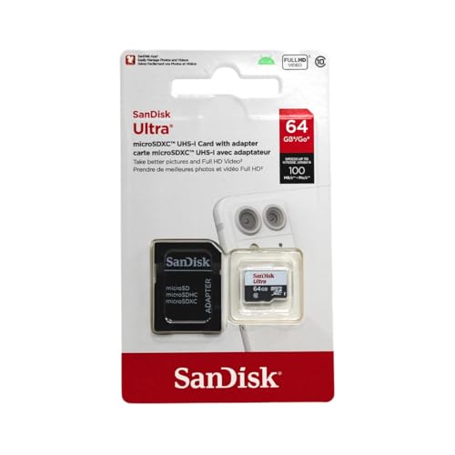 SanDisk SDSQUNC-064G-GN6MA Ultra 64GB Android microSDXC Speicherkarte + SD-Adapter bis zu 80 MB/Sek, Class 10 SanDisk SDSQUNC-064G-GN6MA Ultra 64GB Android microSDXC Speicherkarte + SD-Adapter bis zu 80 MB/Sek, Class 10 von SanDisk
