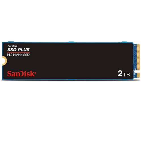 SanDisk SSD PLUS M.2 NVMe SSD 2 TB (M.2 2280, PCIe Gen 3.0, einfache Installation, Western Digital Dashboard, 3 Jahre Garantie) von SanDisk