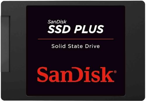 SanDisk SSD Plus interne SSD Festplatte 240 GB (schnelleres Hoch,-Herunterfahren und Laden, Lesegeschwindigkeit 530 MB/s, Schreibgeschwindigkeit 440 MB/s, stoßfest) Festkörper-Laufwerk von SanDisk