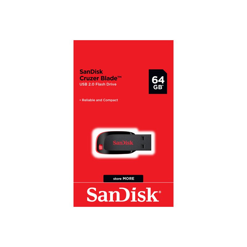 SanDisk USB 2.0 Stick 64GB, Cruzer Blade SanDisk USB 2.0 Stick 64GB, Cruzer Blade von SanDisk