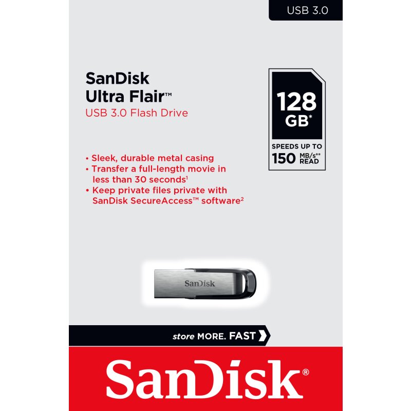 SanDisk USB 3.0 Stick 128GB, Ultra Flair SanDisk USB 3.0 Stick 128GB, Ultra Flair von SanDisk