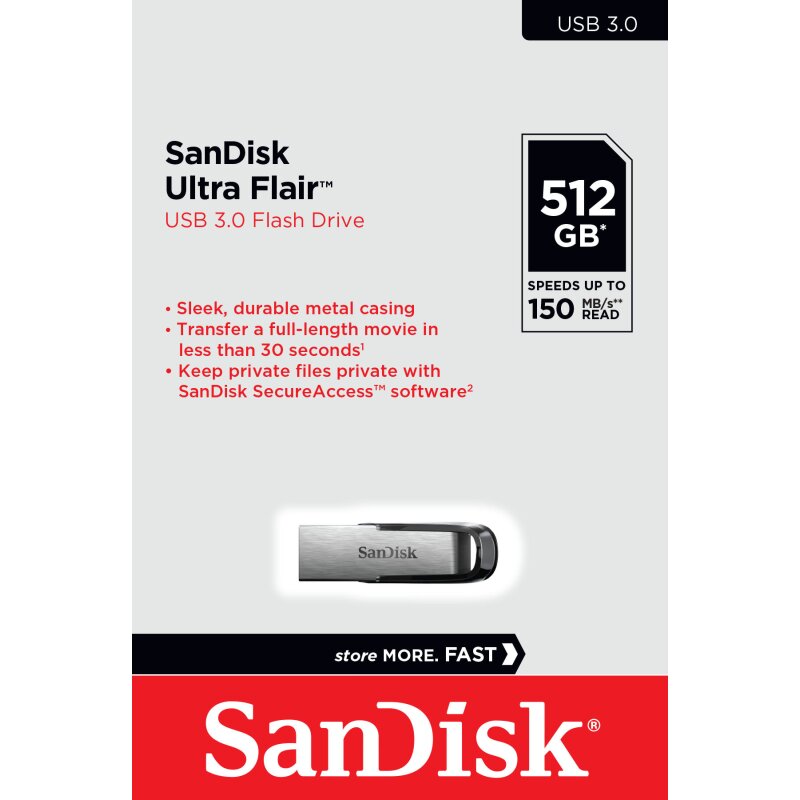 SanDisk USB 3.0 Stick 512GB, Ultra Flair von SanDisk
