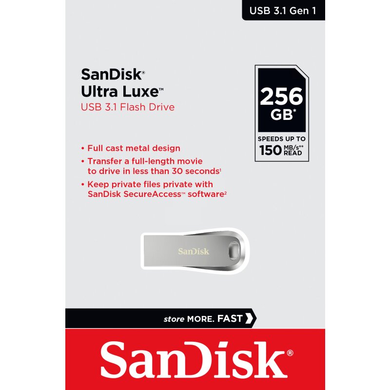 SanDisk USB 3.1 Stick 256GB, Ultra Luxe von SanDisk