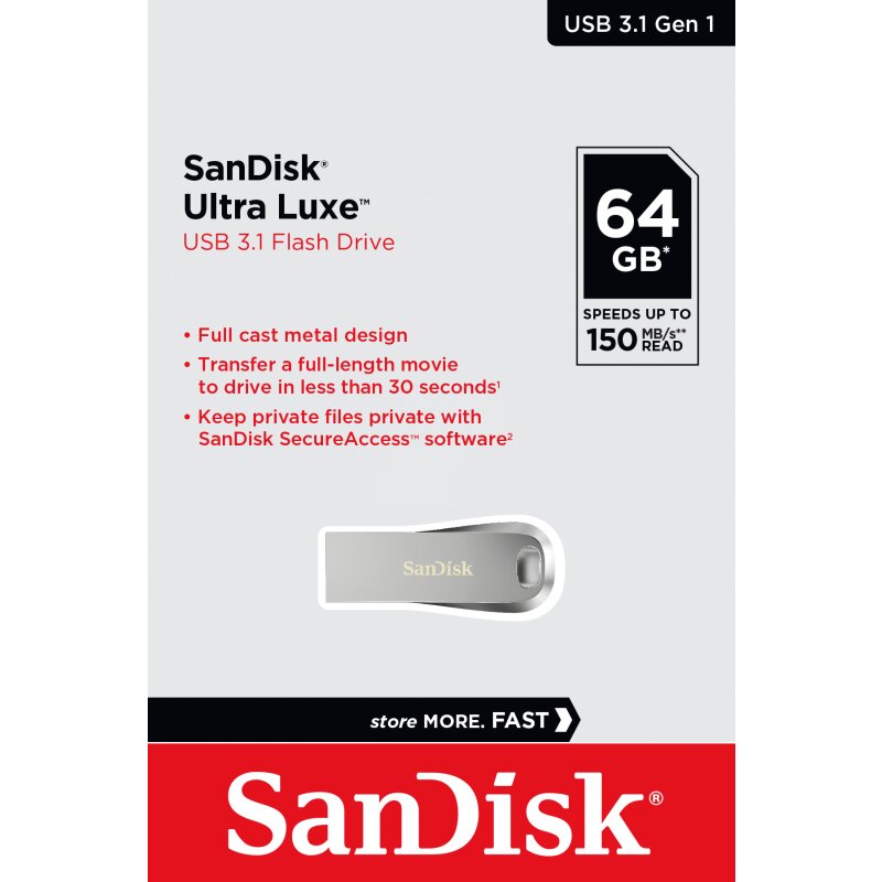SanDisk USB 3.1 Stick 64GB, Ultra Luxe von SanDisk