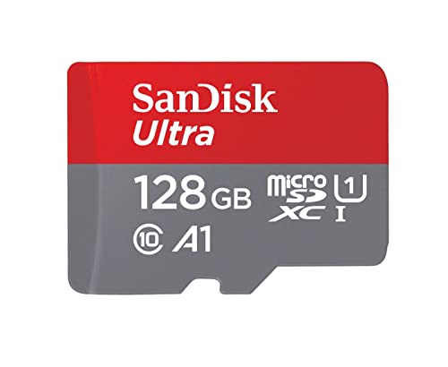 SanDisk Ultra 128GB MicroSDXC Speicherkarte + SD-Adapter mit A1 App-Leistung bis zu 100 MB/s, Klasse 10, U1 von SanDisk