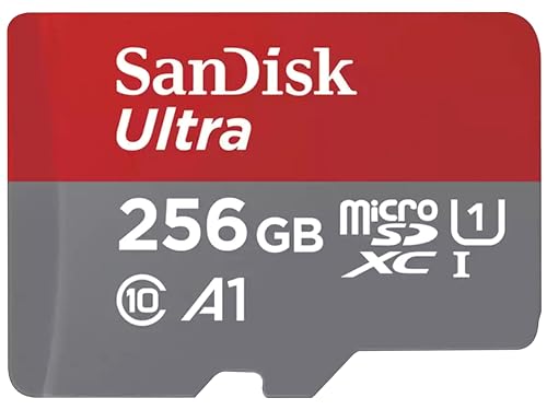 SanDisk Ultra 256 GB microSDXC UHS-I-Karte für Chromebook mit SD-Adapter (Für Smartphones und Tablets, A1, Class 10, U1, Full HD-Videos, bis zu 150 MB/s Lesegeschwindigkeit) 10 Jahre Garantie von SanDisk