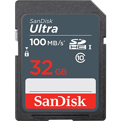SanDisk Ultra 32GB SDHC Memory Card, up to 100MB/s, Class 10, Black/Grey von SanDisk