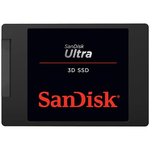 SanDisk Ultra 3D SSD 2 TB SSD interne SSD Festplatte (SSD intern 2,5 Zoll, stoßbeständig, 3D NAND-Technologie, n-Cache 2.0-Technologie, 560 MB/s Übertragungsraten) Schwarz von SanDisk