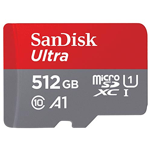 SanDisk Ultra 512 GB microSDXC UHS-I-Karte für Chromebook mit SD-Adapter (Für Smartphones und Tablets, A1, Class 10, U1, Full HD-Videos, bis zu 150 MB/s Lesegeschwindigkeit) 10 Jahre Garantie von SanDisk