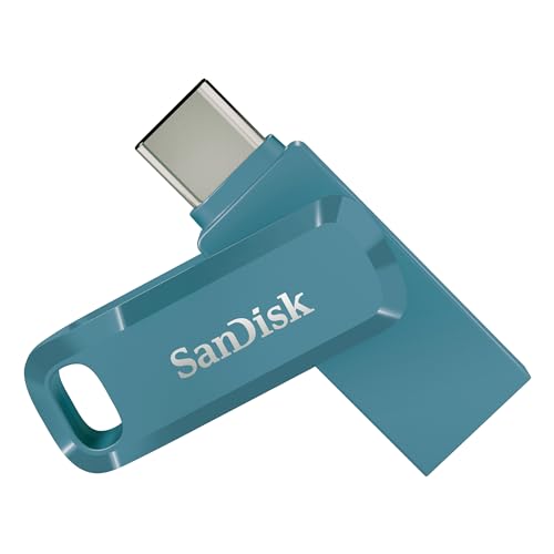 SanDisk Ultra Dual Drive Go USB Type-C 128 GB (Android Smartphone Speicher, USB Type-C-Anschluss, 400 MB/s Lesegeschwindigkeit, Nutzung als Schlüsselanhänger möglich) Navagio Beach von SanDisk