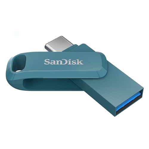 SanDisk Ultra Dual Drive Go USB Type-C 256 GB (Android Smartphone Speicher, USB Type-C-Anschluss, 400 MB/s Lesegeschwindigkeit, Nutzung als Schlüsselanhänger möglich) Navagio Beach von SanDisk