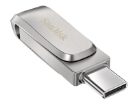 SanDisk Ultra Dual Drive Luxe, 512 GB, USB Type-A / USB Type-C, 3.2 Gen 1 (3.1 Gen 1), 150 MB/s, Drehring, Edelstahl von SanDisk