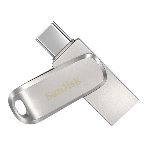 SanDisk Ultra Dual Drive Luxe USB Type-C-Laufwerk Smartphone Speicher 128 GB (Mobiler Speicher, USB 3.2 Gen 1, drehbares Design, 400 MB/s Lesen, USB Laufwerk, automatisches Backup) von SanDisk