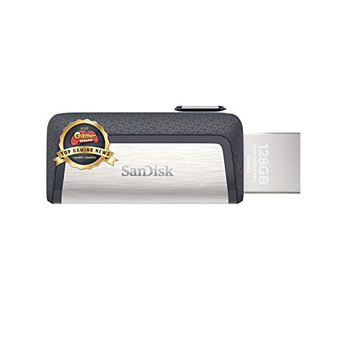 SanDisk Ultra Dual Drive USB Type-C Laufwerk Smartphone Speicher 128 GB (Mobiler Speicher, USB 3.1, versenkbarer Doppelanschluss, 150 MB/s Übertragungsraten, USB Laufwerk) von SanDisk