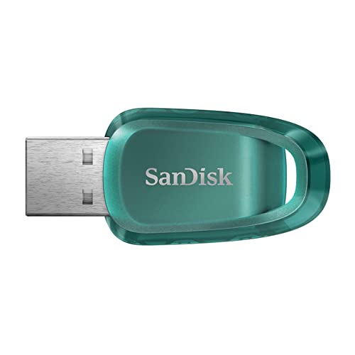 SanDisk Ultra Eco USB 3.2 Flash-Laufwerk 64 GB (Lesegeschwindigkeit bis 100 MB/s, RescuePRO Deluxe, 5 Jahre Garantie) von SanDisk