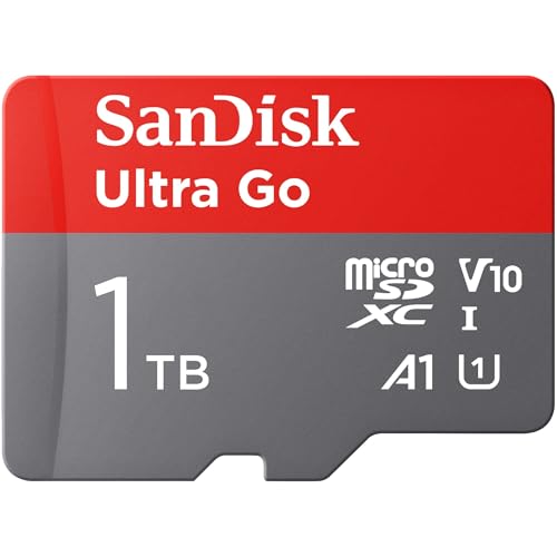 SanDisk Ultra Go Micro SDXC Speicherkarte 1 TB + SD Adapter (Für Android Smartphones und Tablets, bis zu 150 MB/s Lesegeschwindigkeit) A1, Full HD Video, UHS-I, Class 10, U1, Für Amazon von SanDisk