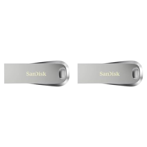 SanDisk Ultra Luxe USB 3.1 Flash-Laufwerk 64 GB (USB 3.1 Gen 1- und USB 3.0-fähig, 150 MB/s, Passwortschutz, Software zur Datenwiederherstellung) (Packung mit 2) von SanDisk