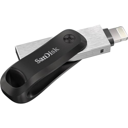 SanDisk iXpand Go Flash-Laufwerk iPhone Speicher 256 GB (iPad kompatibel, automatisches Backup, Schlüsselanhänger-Funktion, USB 3.0, iXpand App) von SanDisk