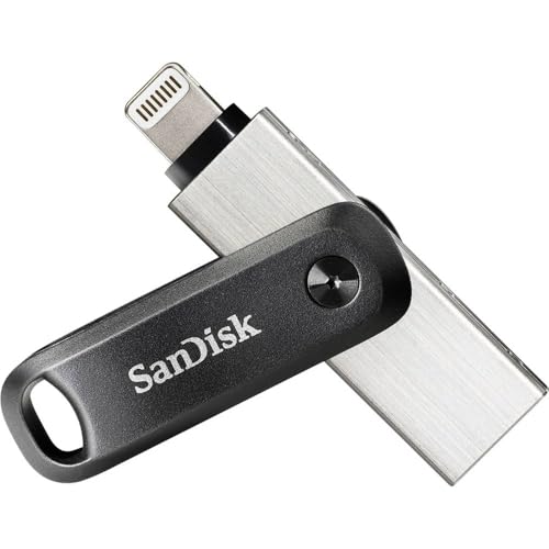 SanDisk iXpand Go Flash-Laufwerk iPhone Speicher 64 GB (iPad kompatibel, automatisches Backup, Schlüsselanhänger-Funktion, USB 3.0, iXpand App) von SanDisk