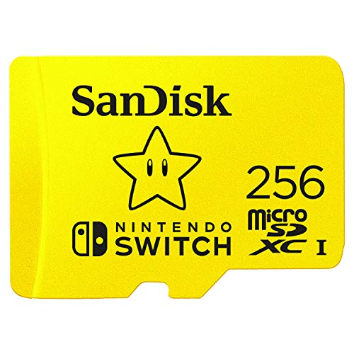 SanDisk microSDXC UHS-I Speicherkarte für Nintendo Switch 256 GB (U3, Class 10, 100 MB/s Übertragung, mehr Platz für Spiele) von SanDisk