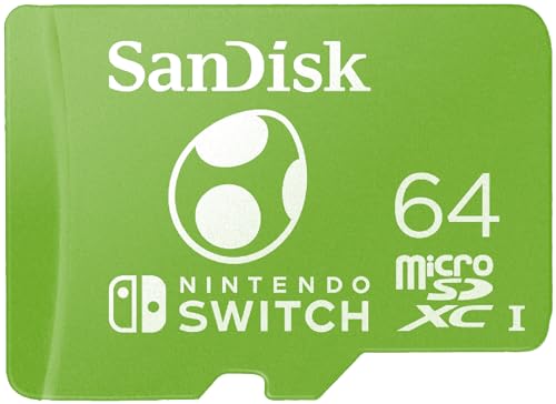 SanDisk microSDXC UHS-I Speicherkarte für Nintendo Switch Yoshi Edition 64 GB Twin-Pack (U3, Class 10, 100 MB/s Übertragung, mehr Platz für Spiele) von SanDisk