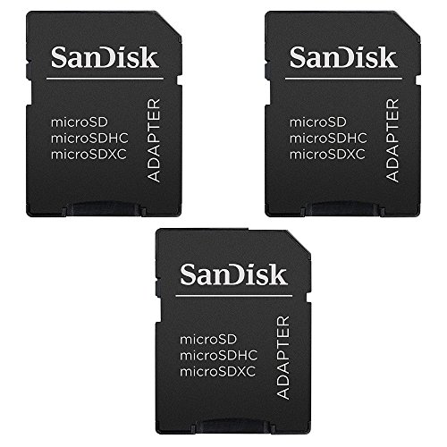 Sandisk Adapter für MicroSD / MicroSDHC / SDHC, kompatibel mit Speicherkarten bis zu 32 GB Kapazität, 3 Stück von SanDisk