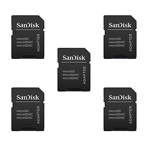 Sandisk MicroSD MicroSDHC auf SD SDHC Adapter, 5 Stück Funktioniert mit Speicherkarten bis zu 32 GB Kapazität (Bulk verpackt) von SanDisk