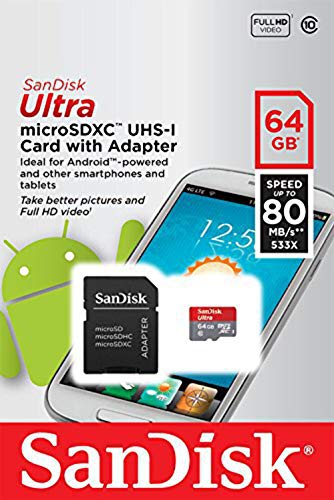 Sandisk SDSQUNC-064G Micro SDXC Ultra Class 10 UHS-I - microSDXC von SanDisk