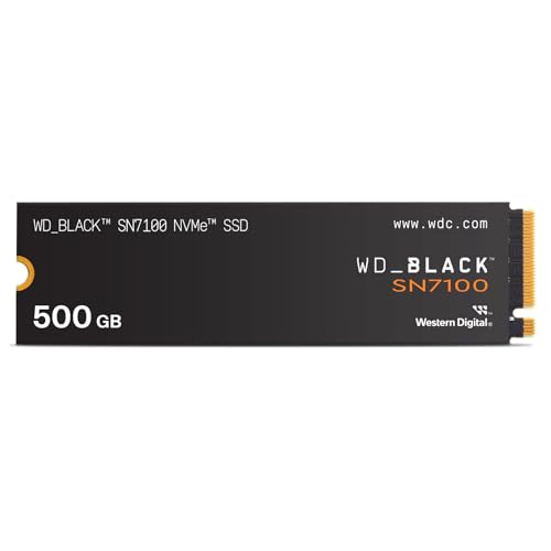 WD_BLACK SN7100 NVMe SSD 500 GB (High-Performance Gaming-Speicher, bis zu 6.800 MB/s Lesegeschwindigkeit, PCIe Gen4, Energieeffizienz) Für Desktop, Laptop & Handheld-Spielekonsolen von WD_BLACK