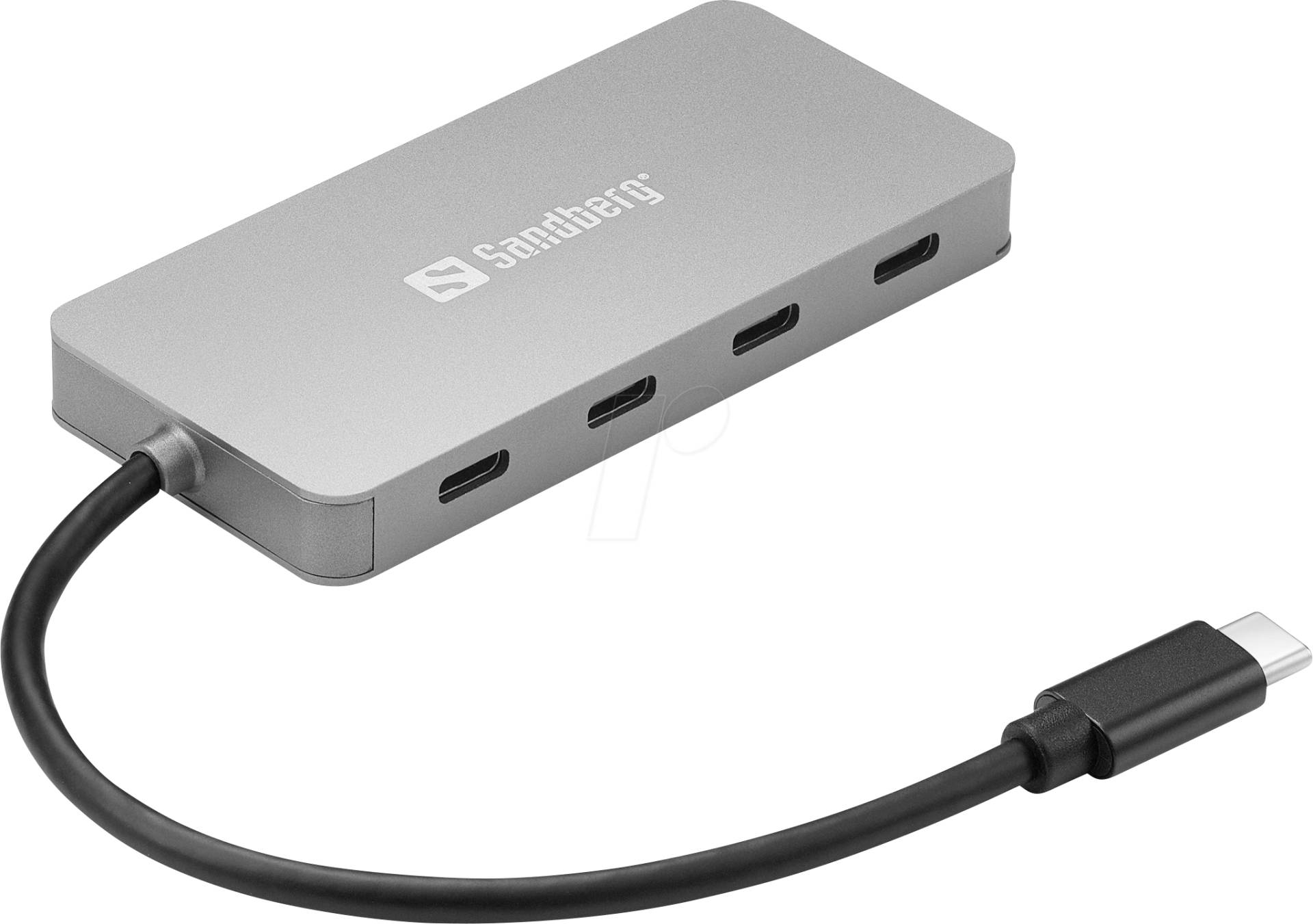 SANDBERG 136-41 - USB 3.1 4-Port USB-C Hub, Aluminium, USB-C-Kabel von Sandberg