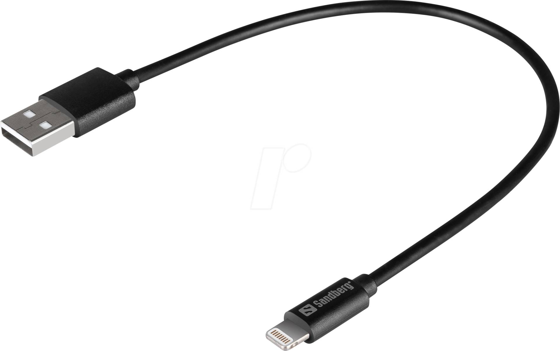 SANDBERG 441-40 - Sync- & Ladekabel, USB-A > Lightning, 0,2 m, schwarz von Sandberg