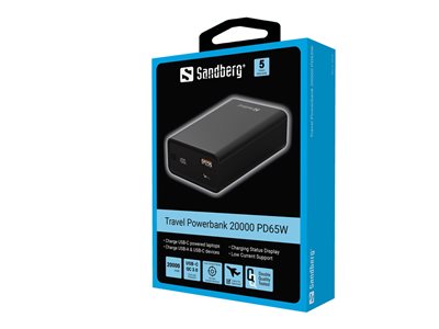 SANDBERG Travel Powerbank 20000 PD65W SANDBERG Travel Powerbank 20000 PD65W von Sandberg