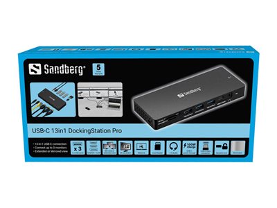 SANDBERG USB-C 13in1 DockingStation Pro SANDBERG USB-C 13in1 DockingStation Pro von Sandberg
