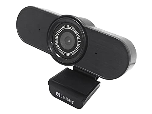 Sandberg 90 Grad Weitwinkel FullHD Webcam mit Stereo-Mikrofon | 1920 x 1080 Pixels | ideal für Online Meetings | 1,5 Meter langes Kabel von Sandberg