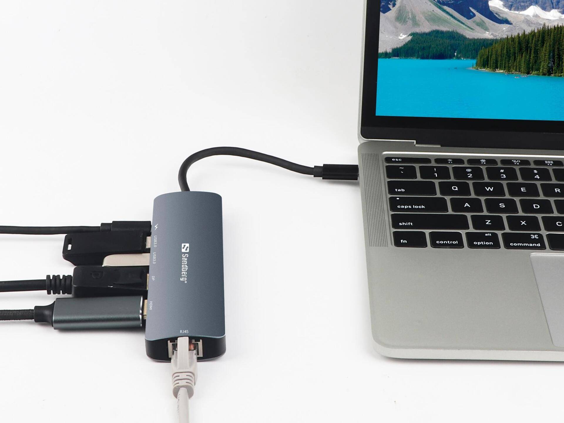 Sandberg - Dockingstation - USB-C - HDMI, DP - 100Mb LAN Sandberg - Dockingstation - USB-C - HDMI, DP - 100Mb LAN von Sandberg