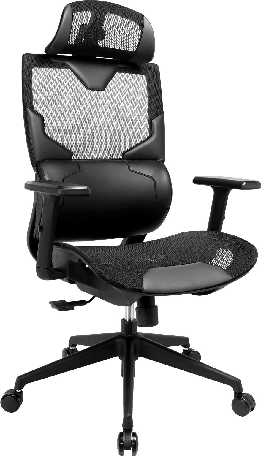 Sandberg ErgoFusion - Gaming-Sessel - ergonomisch - Armlehnen - T-förmig - Neigen - Drehgelenk - Polyurethan-Kunstleder, Meshgewebe (640-95) von Sandberg